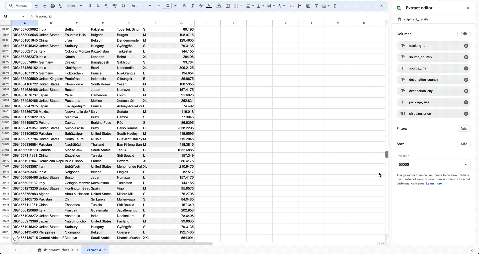  sheets bigquery google cloud 