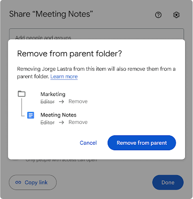 remove from parent folder